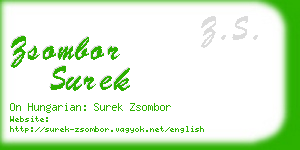 zsombor surek business card